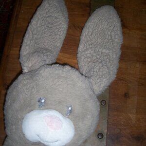 Little Miracles ~ Taupe Bunny Plush Lovey Pillow ~ Stuffed Animal Toy Rabbit 18"